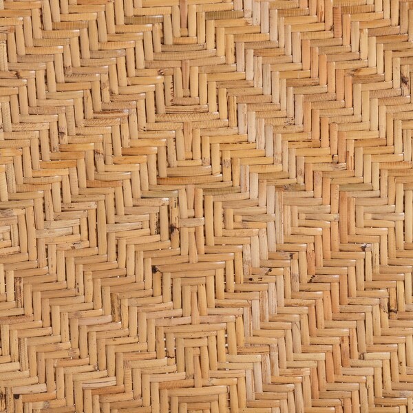 Bali & Pari Ayana Mid-Century Modern Two-Tone Black and Natural Brown Rattan Counter Stool - 235-13348-ZORO