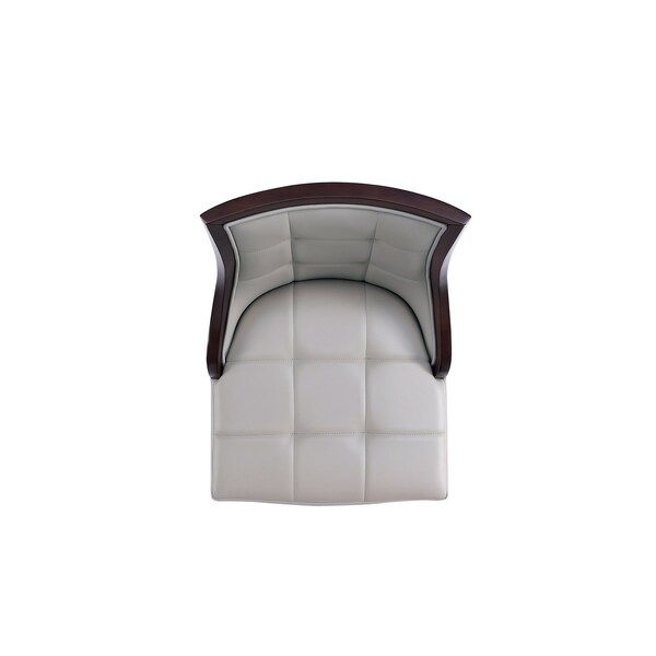 Manhattan Comfort Fifth Avenue Faux Leather Counter Stool in Light Grey - CS012-LG