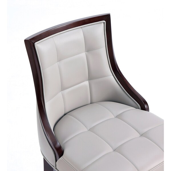 Manhattan Comfort Fifth Avenue Faux Leather Counter Stool in Light Grey - CS012-LG