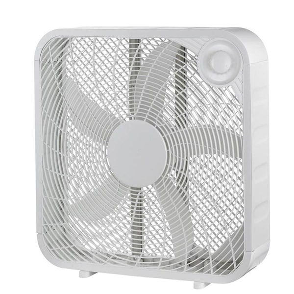 Homepage 20 in. White 3 Speed Box Fan - HO2741859