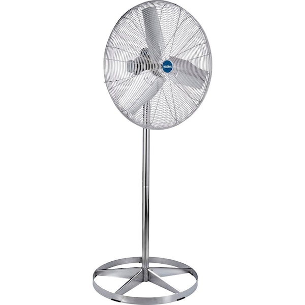 Global Industrial 30 Washdown Rated Stainless Steel Pedestal Fan, 9600 CFM, 1/3 HP - 293021