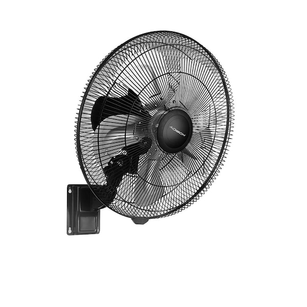Edendirect 18 in. 90-Degree 5-Speed Settings Black Wall Mount Fan Horizontal Oscillation Indoor/Outdoor - IR-W2815P200997