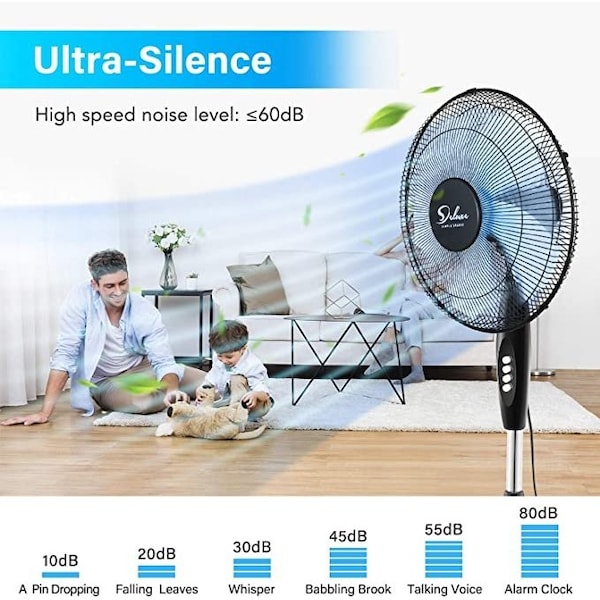 Ipower Simple Deluxe Commercial Stand Fan, 16 inch - HIFANXSTAND16