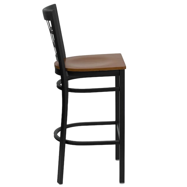 Flash Furniture Restaurant Stool, Window Back, Cherry Sea - XU-DG6R7BWIN-BAR-CHYW-GG