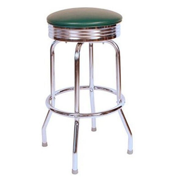 Richardson Seating Corp Richardson Seating Corp 19715GRN-24 19715- 24 in. Floridian Swivel Counter Stool; Green - Chrome - 19715GRN-24