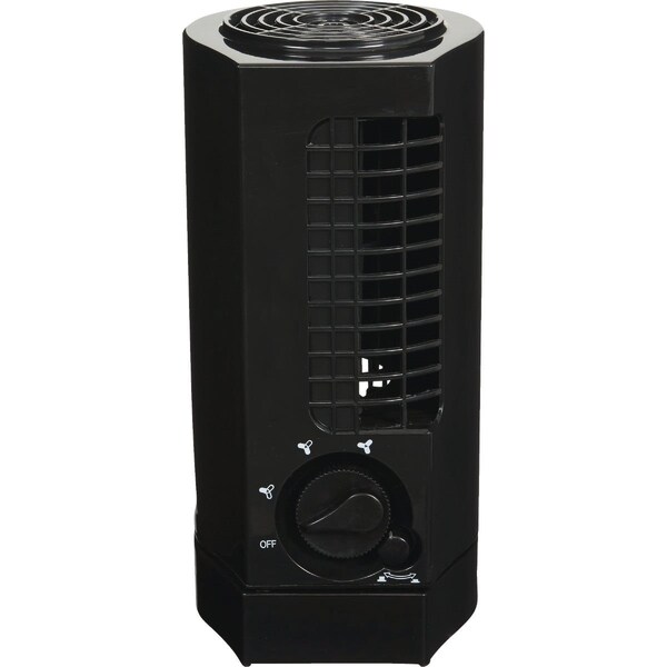 Best Comfort 12 In. 2-Speed Black Mini Tower Table Fan - 15769