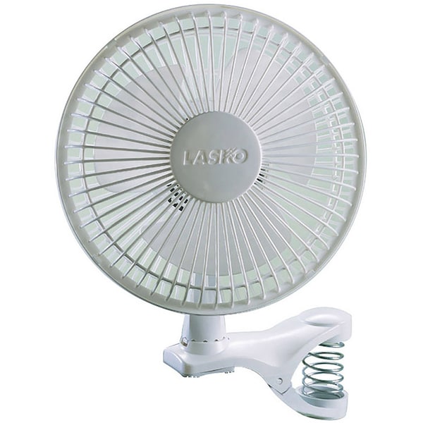 Almo 6-in. 2-Speed Clip-On Fan with Adjustable Tilt Head and Quiet Operation - White - 2004W