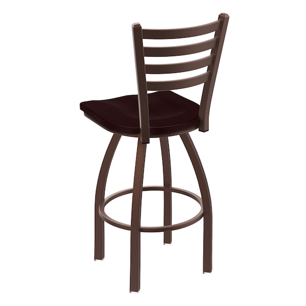 Holland Bar Stool Co 25" Swivel Counter Stool, Bronze Finish, Dark Cherry Oak Seat - 41025BZDCOAK