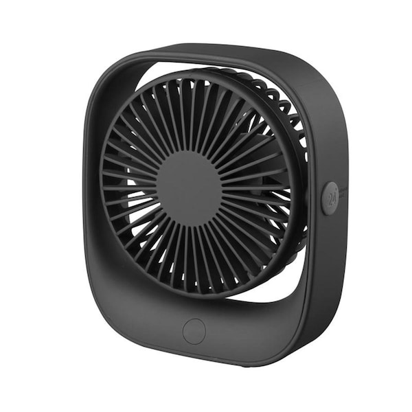Homepage 5.75 x 5 in. Black 3 Speed USB Fan - HO2741855