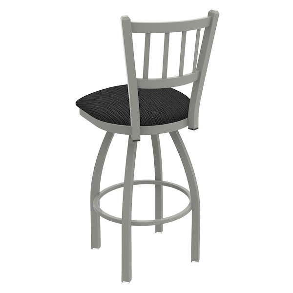 Holland Bar Stool Co 25" Swivel Counter Stool, Nickel Finish, Graph Coal Seat - 82025AN018