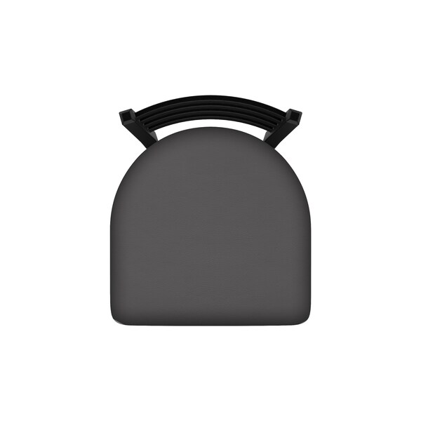 Holland Bar Stool Co 25" Stationary Counter Stool, Black Wrinkle, Canter Storm Seat - 40025BW004
