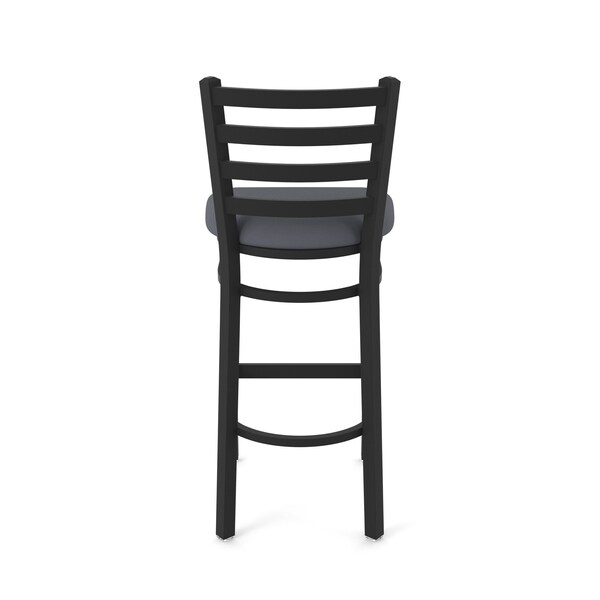 Holland Bar Stool Co 25" Stationary Counter Stool, Black Wrinkle, Canter Storm Seat - 40025BW004