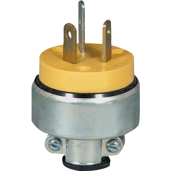 Eaton Wiring Devices Power Plug, 3 Pole, 30 A, 125 V, Yellow - 2836-BOX