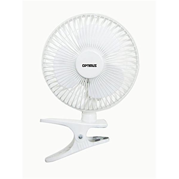 Optimus 6 in. Personal Clip-on Fan White - F-0600