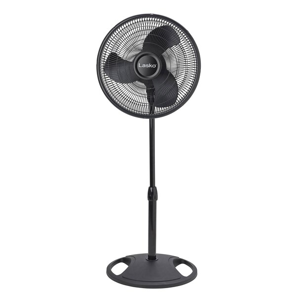 Almo 16-inch 3-Speed Oscillating Stand Fan, Portable with Wide 90-Degree Sweep, Black - 2521