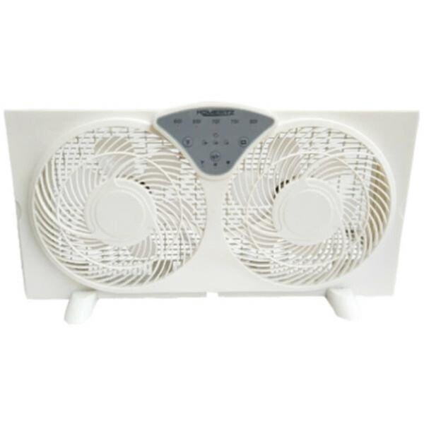 Caracteristicas Atractivas 9 in. 3-Speed Digital Reversible Twin Window Fan, White - CA2668202