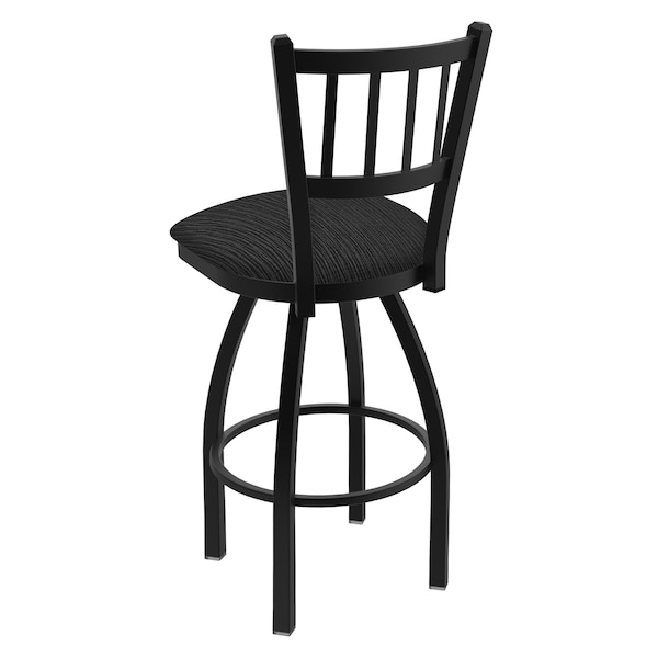 Holland Bar Stool Co 25" Swivel Counter Stool, Black Wrinkle, Graph Coal Seat - 81025BW018