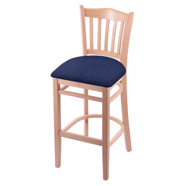 Holland Bar Stool Co 25" Counter Stool, Natural Finish, Graph Anchor Seat - 312025NAT014