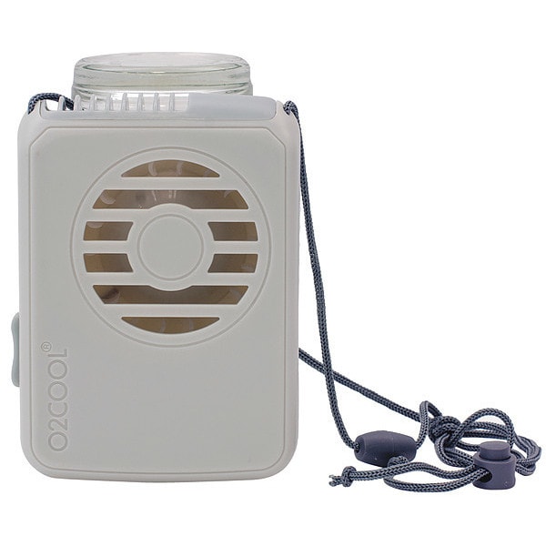 Treva/O2Cool Necklace Fan, 1 Speeds, Gray, Breakaway Lanyard - FN0280100O012000