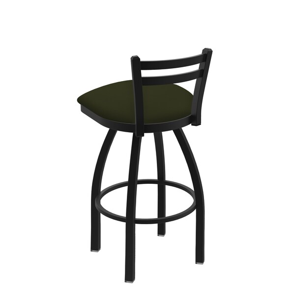 Holland Bar Stool Co 25" Low Back Swivel Counter Stool, Black Wrinkle, Canter Pine Seat - 41125BW010