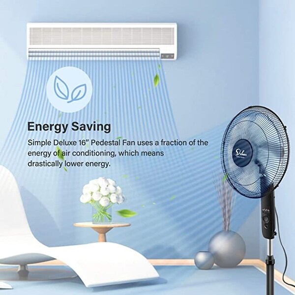 Simple Deluxe 16 in Pedestal Stand Fan - HIFANXSTAND16RCX2