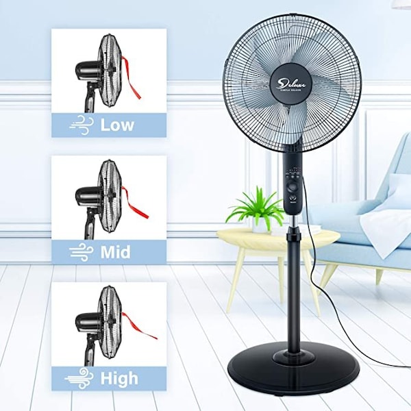 Simple Deluxe 16 in Pedestal Stand Fan - HIFANXSTAND16RCX2