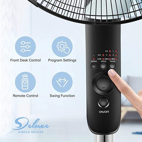 Simple Deluxe 16 in Pedestal Stand Fan - HIFANXSTAND16RCX2