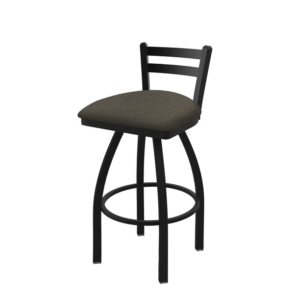 Holland Bar Stool Co 25" Low Back Swivel Counter Stool, Black Wrinkle, Graph Chalice Seat - 41125BW019