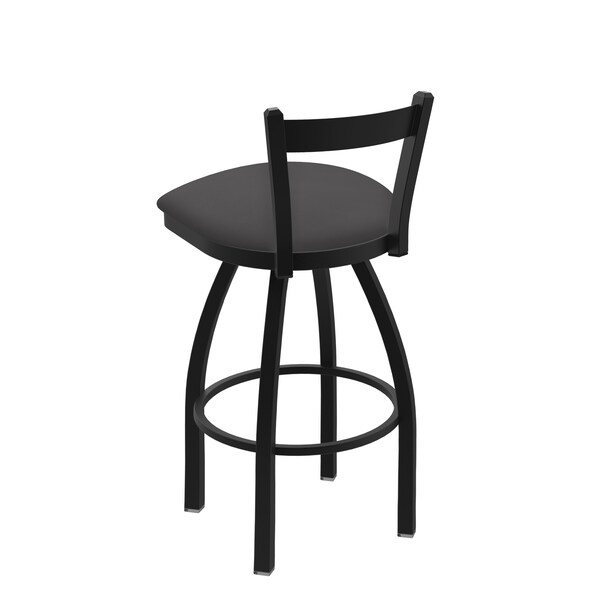 Holland Bar Stool Co 25" Low Back Swivel Counter Stool, Black Wrinkle, Canter Storm Seat - 82125BW004