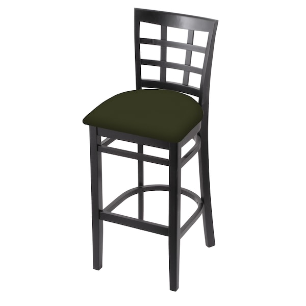 Holland Bar Stool Co 25" Counter Stool, Black Finish, Canter Pine Seat - 313025BLK010