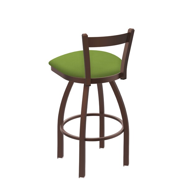 Holland Bar Stool Co 25" Low Back Swivel Counter Stool, Bronze Finish, Canter Kiwi Green Seat - 82125BZ009
