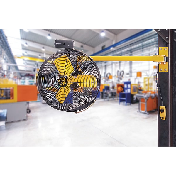 Big Ass Fans Standard-Duty Industrial Fan, Variable Speeds, Black, Controller, Mount - F-AE1-2001L12S34