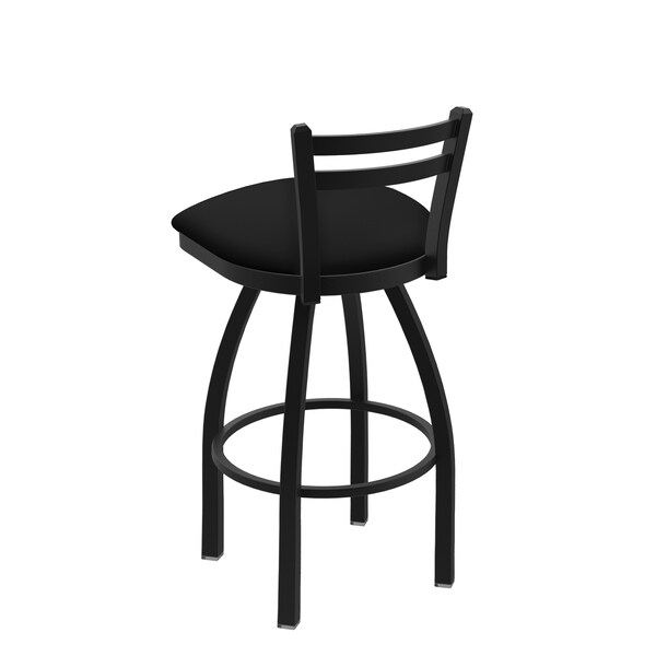 Holland Bar Stool Co 25" Low Back Swivel Counter Stool, Black Wrinkle, Black Vinyl Seat - 41125BWBLKVINYL