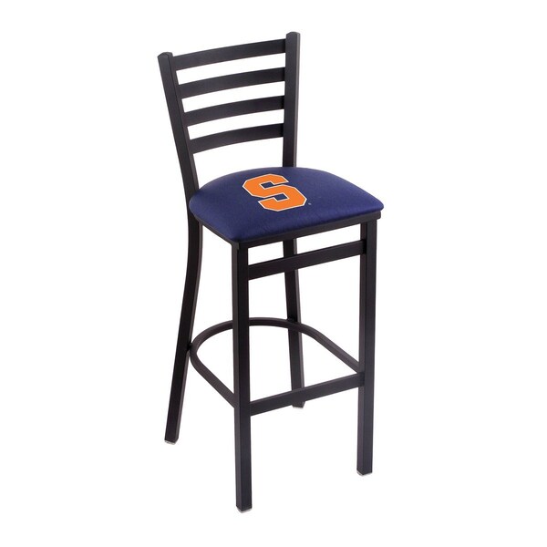 Holland Bar Stool Co 25" Blk Wrinkle Syracuse Stationary Counter Stool, Ladder Back - L00425SYRCSE