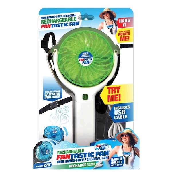 Shawshank Ledz Shawshank LEDz Fantastic Fan 7.5 in. H Mini Rechargeable Fan - 768212-6