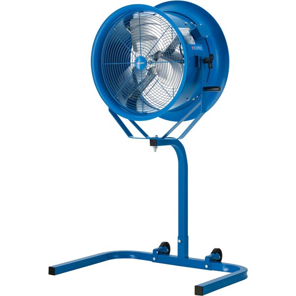 Global Industrial 18in High Velocity Fan, Pedestal Stroller Mount, 7,700 CFM, 1/2 HP, 115V - 293141