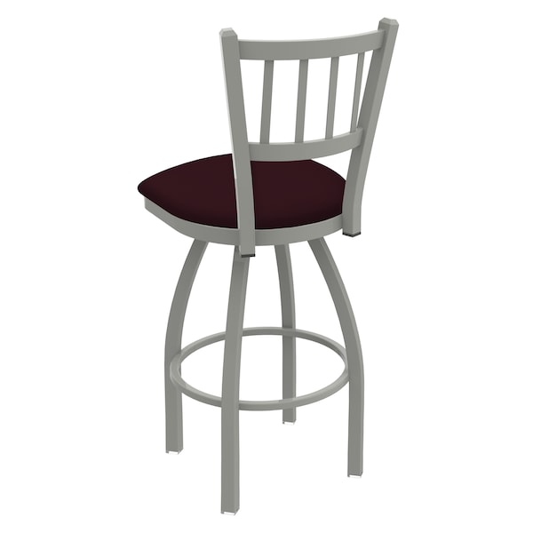 Holland Bar Stool Co 25" Swivel Counter Stool, Nickel Finish, Canter Bordeaux Seat - 82025AN005