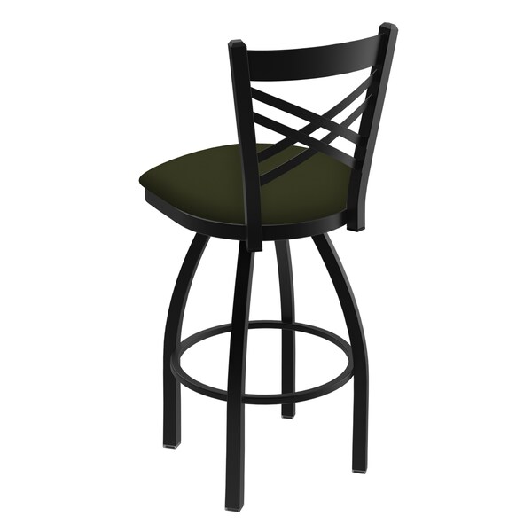 Holland Bar Stool Co 25" Swivel Counter Stool, Black Wrinkle, Canter Pine Seat - 82025BW010