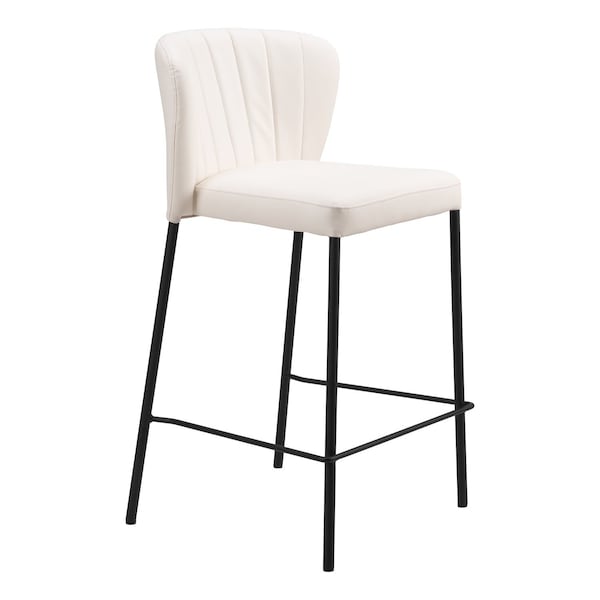 Zuo Modern Linz Counter Stool Set Of 2 Cream - 109780