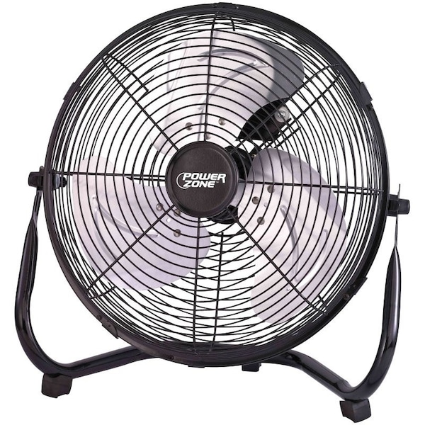 Powerzone PowerZone CZHV14B Floor Fan, 14 in Dia Blade, 120 VAC, Black - LF-14