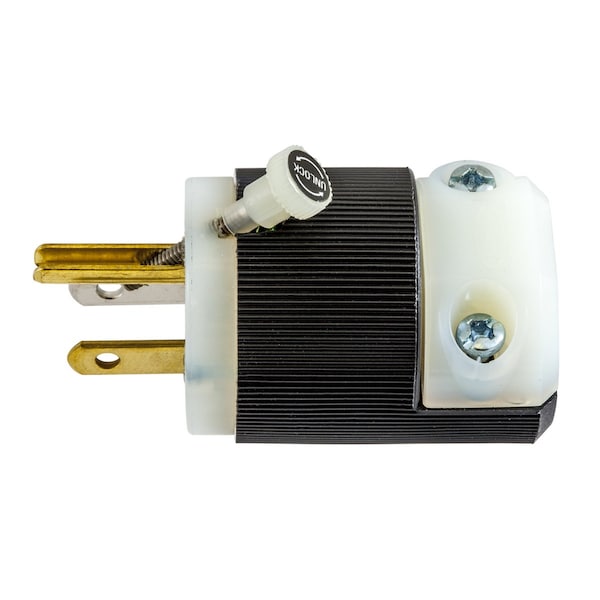 Hubbell 3 Wire Industrial Straight Blade Plug 125VAC 15A - HBL5280C
