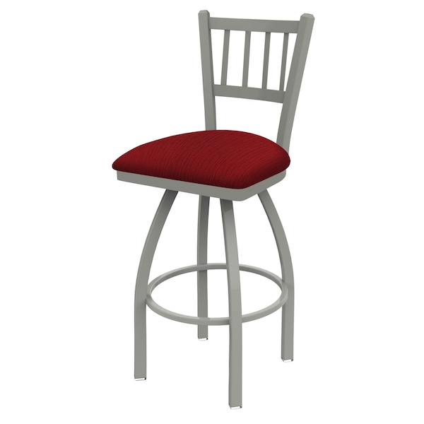 Holland Bar Stool Co 25" Swivel Counter Stool, Nickel Finish, Graph Ruby Seat - 82025AN016