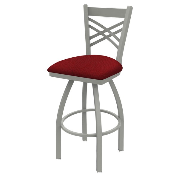 Holland Bar Stool Co 25" Swivel Counter Stool, Nickel Finish, Graph Ruby Seat - 82025AN016