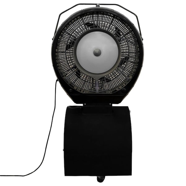 Ecojet 040403 18 gal Hurricane Reservoir Misting Fan, Black - Cools up to 1500 sq ft. - LVP-040403