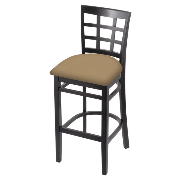 Holland Bar Stool Co 25" Counter Stool, Black Finish, Canter Sand Seat - 313025BLK013
