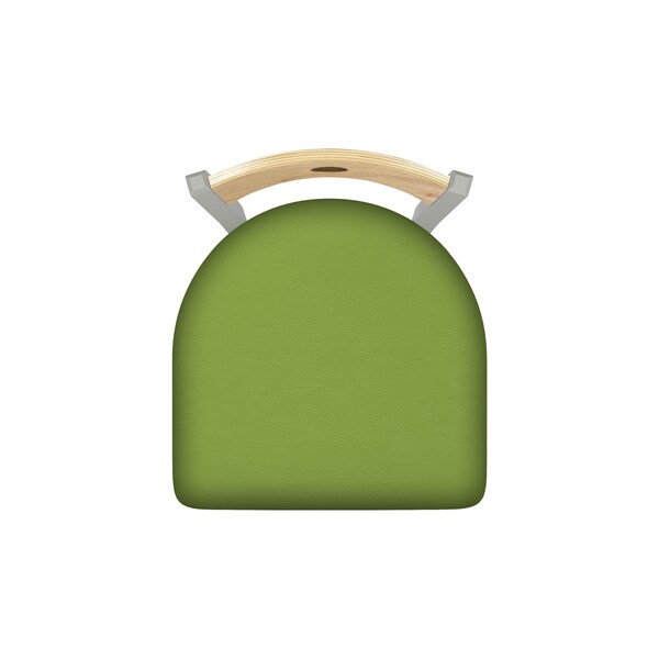 Holland Bar Stool Co 25" Swivel Counter Stool, Nickel Finish, Nat Back, Canter Kiwi Green Seat - 83025ANNATMPLB009