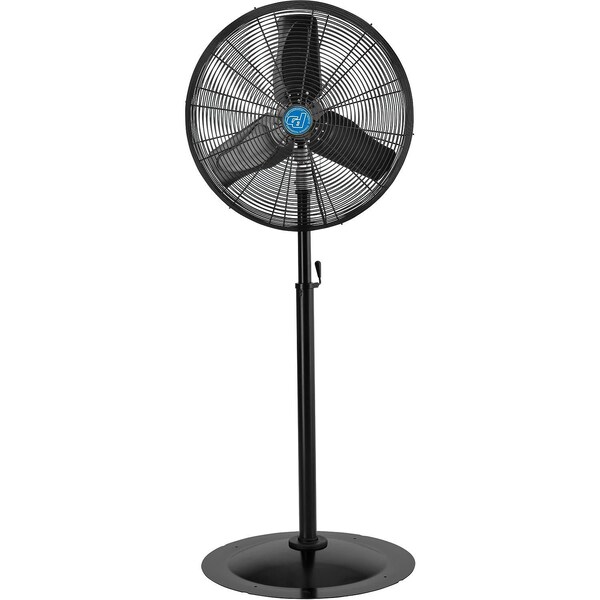 Cd Continental Dynamics 24in Premium Oscillating Pedestal Fan, TEAO Motor, 9,400 CFM, 465W, 1/2 HP - 292651