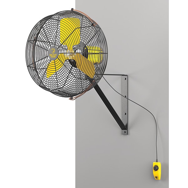 Big Ass Fans Standard-Duty Industrial Fan, Variable Speeds, Black, Controller, Mount - F-AE1-2001L13S34
