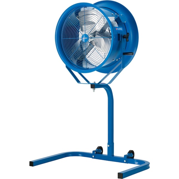 Global Industrial 14in High Velocity Fan, Pedestal Stroller Mount, 6,800 CFM, 1/3 HP, 115V - 293140