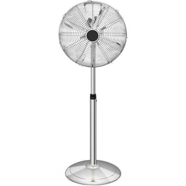 Ipower 16'' Metal Stand Fan, Silver - HIFANXSTAND16METALF